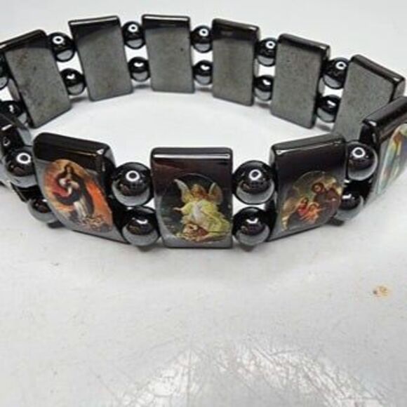 Lot of 2 Stretch Religious Bracelet - Picture 5 of 5